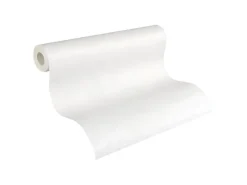 PROFHOME 248510-GU Struktur Tapete Streifen Matt Weiß 0,53 m x 10,05 m 5,33 m2 Weiß