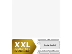 PROFHOME 951014-GU Struktur Tapete Gestreiftes Muster Matt Weiß 1,06 m x 25,00 m 26,50 m2 Weiß