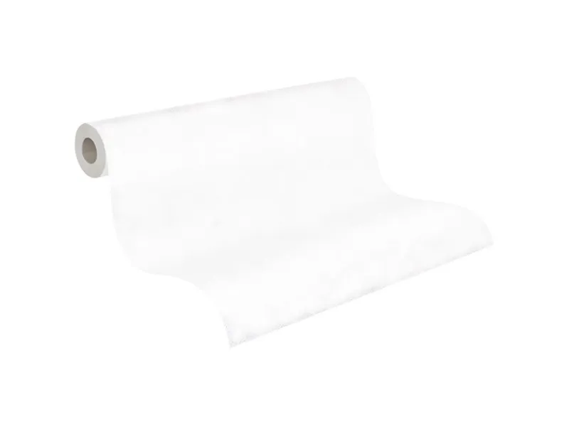 PROFHOME 307271-GU Struktur Tapete Uni Matt Weiß 0,53 m x 10,05 m 5,33 m2 Weiß
