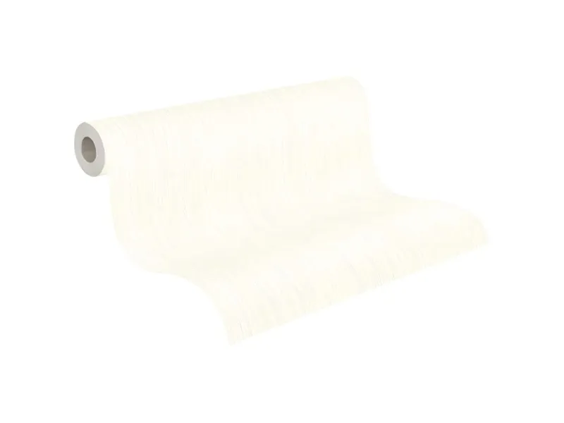 PROFHOME 350671-GU Struktur Tapete Gestreiftes Muster Matt Weiß 22,26 m2 1,06 m x 21,00 m 22,26 m2 Weiß