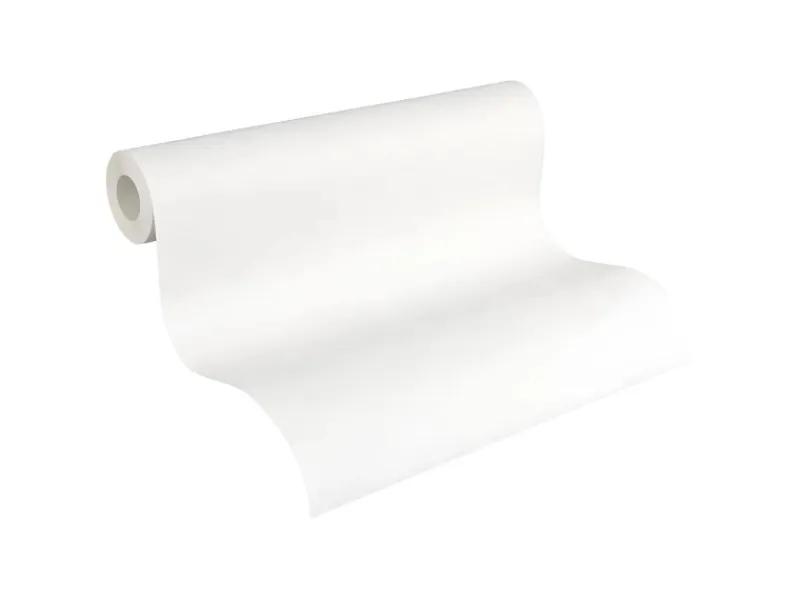 Überstreichbare Tapeten^PROFHOME 260413-GU Struktur Tapete Uni Matt Weiß 0,53 m x 10,05 m 5,33 m2 Weiß