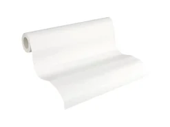 PROFHOME 935271-GU Struktur Tapete Textiloptik Matt Weiß 0,53 m x 10,05 m 5,33 m2 Weiß