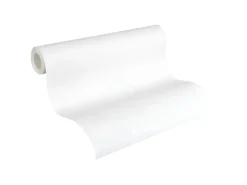 PROFHOME 250513-GU Textiloptik Tapete Struktur Matt Weiß 0,53 m x 10,05 m 5,33 m2 Weiß