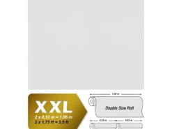 Überstreichbare Tapeten^PROFHOME 935281-GU Textiloptik Tapete Struktur Matt Weiß 1,06 m x 25,00 m 26,50 m2 Weiß