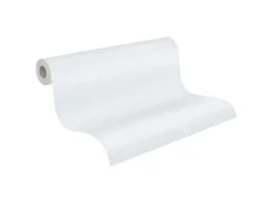 Überstreichbare Tapeten^PROFHOME 935281-GU Textiloptik Tapete Struktur Matt Weiß 1,06 m x 25,00 m 26,50 m2 Weiß