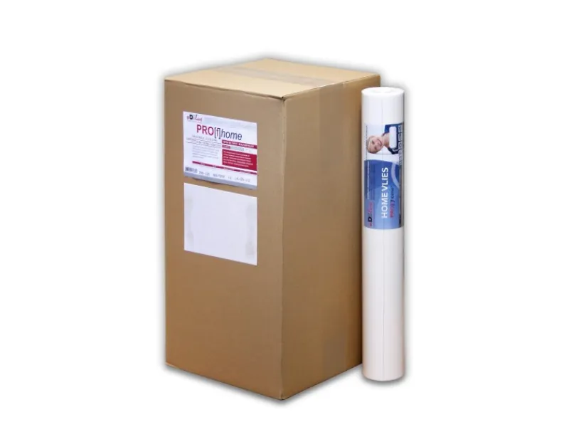 PROFHOME HomeVlies glatte überstreichbare Vliestapete Glattvlies Renoviervlies 1 Karton mit 12 Rollen 64 m2 Weiß