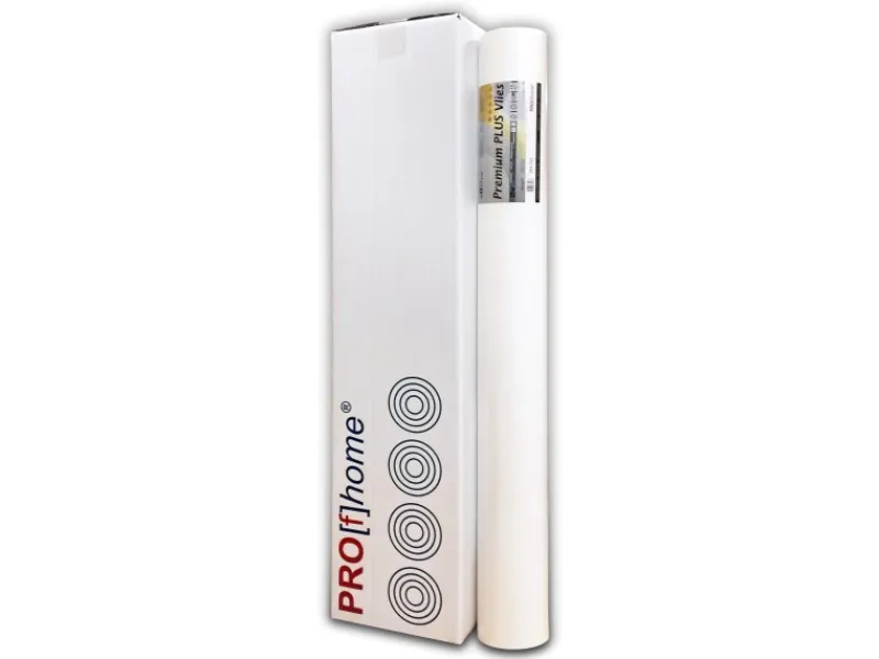 PROFHOME Malervlies Renoviervlies 160 g Profhome PremiumVlies Plus 1 Karton mit 4 Rollen 100 m2 Weiß