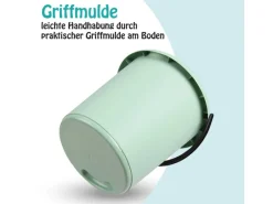 ProHome Eimer 5 Liter Kunststoffbügel Grün 1er Pack