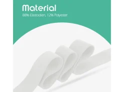 ProHome Gummiband 2,5 m x 2,0 cm Weiß