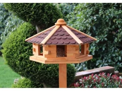 Promadino Vogelbedarf^Vogelhaus Knusperhäuschen imprägniertes Kiefernholz Ø 59 cm Höhe 38 cm