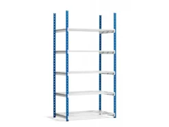 PROREGAL Aktenregal Maximus Doppelseitig HxBxT 200 x 150 x 68 cm 5 Ebenen Offener Fachboden Bis Zu 180 Archivordnern Lichtblau & Lichtgrau