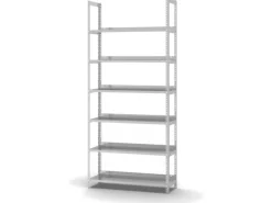 PROREGAL Büroregale^Aktenregal Schraubsystem Grundregal HxBxT 220 x 100 x 30 cm 6 Ebenen Fachlast 60 kg Ohne Deckboden Einseitig Nutzbar