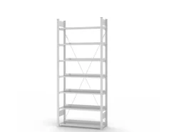 PROREGAL Büroregale^Aktenregal Stecksystem T-Profil Grundregal HxBxT 235 x 100 x 30 cm 7 Ebenen Fachlast 60 kg Einseitig Nutzbar