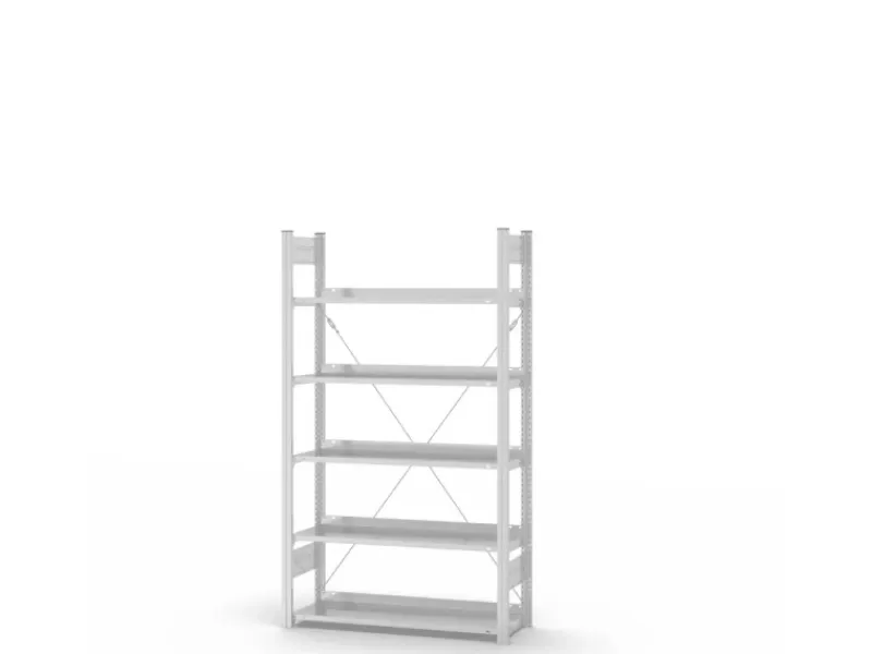 PROREGAL Aktenregal Stecksystem T-Profil Grundregal HxBxT 175 x 100 x 30 cm 5 Ebenen Fachlast 60 kg Einseitig Nutzbar