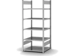 PROREGAL Aktenregal Stecksystem T-Profil Grundregal HxBxT 175 x 75 x 60 cm 5 Ebenen Fachlast 90 kg Beidseitig Nutzbar