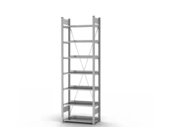 PROREGAL Büroregale^Aktenregal Stecksystem T-Profil Grundregal HxBxT 235 x 75 x 30 cm 7 Ebenen Fachlast 60 kg Einseitig Nutzbar