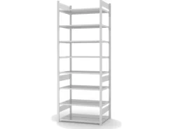 PROREGAL Aktenregal Stecksystem T-Profil Grundregal HxBxT 270 x 100 x 60 cm 8 Ebenen Fachlast 90 kg Beidseitig Nutzbar