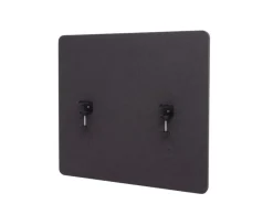 PROREGAL Akustik-Tischtrennwand HxBxT 60x65x2 cm Doppelwandig Stoff Büro-Sichtschutz Schreibtisch Pinnwand