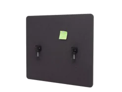 PROREGAL Akustik-Tischtrennwand HxBxT 60x65x2 cm Doppelwandig Stoff Büro-Sichtschutz Schreibtisch Pinnwand