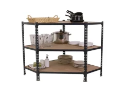 PROREGAL Eckregal Small Muli HxBxT 90 x 90 x 50 cm 3 Fachböden Fachlast 200 kg Anthrazit