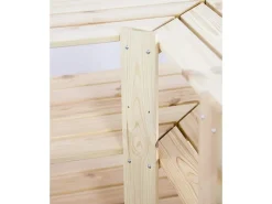 PROREGAL Eckregale^Eckregal Woodland HxBxT 166,4 x 85 x 50 cm Fachlast 120 kg 5 Fachboden Kiefernholz Natur