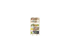 PROREGAL Eckregal Woodland HxBxT 230 x 85 x 50 cm Fachlast 120 kg 6 Fachboden Kiefernholz Natur