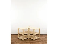 PROREGAL Eckregale^Eckregal Woodland HxBxT 64 x 80 x 50 cm Fachlast 120 kg 3 Fachboden Kiefernholz Natur