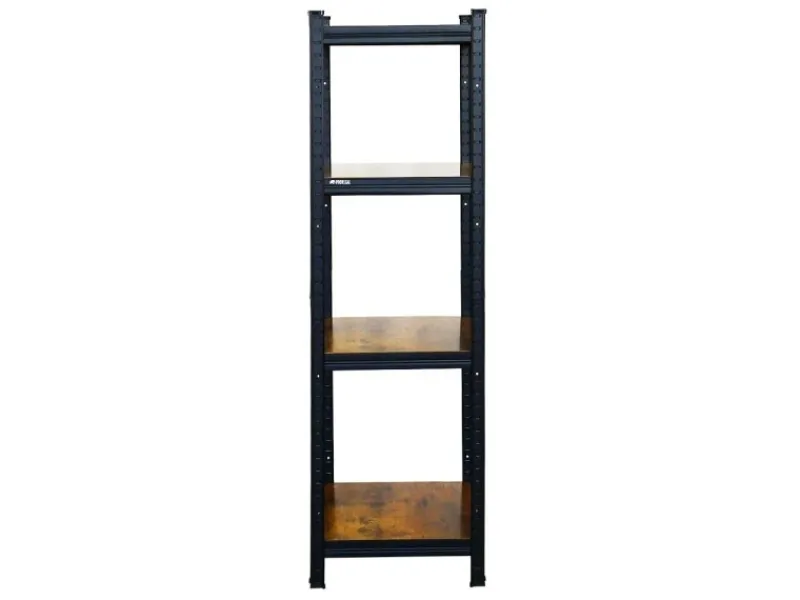 PROREGAL 2er Vintage Series Schwerlastregal Ragnar Set HxBxT 150x45x45cm Fachlast 100kg Vintagebraun-Schwarz