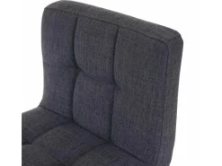 PROREGAL 2er-Set Barhocker Gepolstert Und Höhenverstellbar Mit Lehne Sitzhöhe 63-84cm Mit Lehne Drehbar Stoff/Textil Dunkelgrau Chromfuß Barstuhl