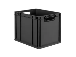 PROREGAL Aufbewahrung^Eurobox Nextgen Color HxBxT 32x30x40cm 30 Liter Griffe Schwarz Offen Schwarz Eurobehälter Transportbox Transportbehälter