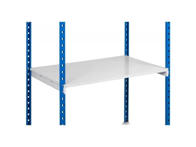 PROREGAL Kunststoffregale^Fachbodenregal Maximus Pro HxBxT 300 x 100 x 50 cm 3 Ebenen Metallplatten-Fachboden Fachlast 286 kg Lichtblau-Lichtgrau