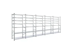 PROREGAL Regalsysteme^Fachbodenregal Proximo Stecksystem 250 x 450 x 32 cm 7 Ebenen Beidseitig Verzinkt