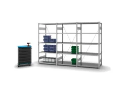 PROREGAL Kellerregale^Fachbodenregal Stecksystem T-Profil Medium-Duty Grundregal HxBxT 200 x 100 x 60 cm 5 Ebenen Fachlast 240 kg Einseitig Nutzbar