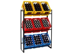 PROREGAL Weitere Regale^Getränkekistenregal Getränkeregal Königssee XL HxBxT 137 x 105 x 32 cm 9 Kästen