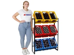 PROREGAL Weitere Regale^Getränkekistenregal Getränkeregal Königssee XL HxBxT 137 x 105 x 32 cm 9 Kästen