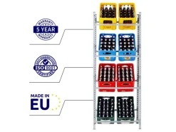 PROREGAL Kellerregale^Getränkekistenregal Getränkeregal High Big Camel HxBxT 200 x 80 x 30 cm