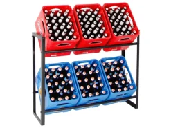 PROREGAL Weitere Regale^Getränkekistenregal Getränkeregal Königssee HxBxT 82 x 105 x 32 cm 6 Kästen