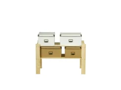 PROREGAL Holzregale^Holzregal Pinepeak HxBxT 50 x 80 x 28 cm 2 Fachboden 1,2 cm Dickes Kiefernholz Natur