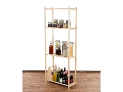 PROREGAL Holzregale^Holzregal Timbercraft HxBxT 170 x 65 x 28,5 cm Fachlast 35 kg 4 Fachboden 1,4 cm Dickes Kiefernholz Natur