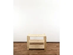 PROREGAL Holzregal Woodland HxBxT 64 x 80 x 50 cm Fachlast 120 kg 3 Fachboden Kiefernholz Natur