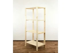 PROREGAL Holzregal Woodland HxBxT 166,4 x 80 x 50 cm Fachlast 120 kg 4 Fachboden Kiefernholz Natur