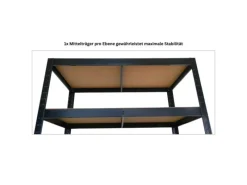 PROREGAL Kommissionierwagen BÜFFEL Fahrbares Kommissionierregal 100x90x50cm 3 Ebenen Fachlast 50kg 2x Mit Feststellbremse Schwarz