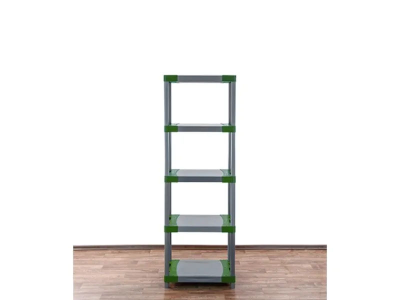 PROREGAL Kunststoffregale^Kunststoffregal Grey Bear Tall HxBxT 180 x 70 x 46 cm Fachlast 120 kg Grau/Grün