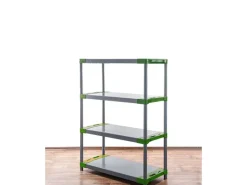 PROREGAL Kunststoffregale^Kunststoffregal Big Grey Bear Low HxBxT 138 x 80 x 46 cm Fachlast 160 kg Grau/Grün