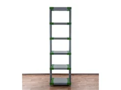 PROREGAL Kunststoffregale^Kunststoffregal Big Grey Bear Extra-Tall HxBxT 220 x 70 x 46 cm Fachlast 160 kg Grau/Grün