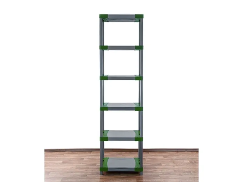 PROREGAL Kunststoffregale^Kunststoffregal Big Grey Bear Extra-Tall HxBxT 220 x 70 x 46 cm Fachlast 160 kg Grau/Grün