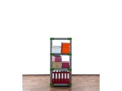 PROREGAL Kunststoffregale^Kunststoffregal Big Grey Bear Low HxBxT 138 x 70 x 46 cm Fachlast 160 kg Grau/Grün