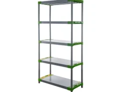 PROREGAL Kunststoffregale^Kunststoffregal Big Grey Bear Tall HxBxT 180 x 90 x 46 cm Fachlast 160 kg Grau/Grün