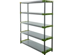 PROREGAL Kunststoffregal Big Grey Bear Tall HxBxT 180 x 140 x 46 cm Fachlast 120 kg Grau/Grün