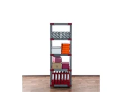 PROREGAL Kunststoffregale^Kunststoffregal Big Grey Bear Tall HxBxT 180 x 60 x 46 cm Fachlast 160 kg Grau/Rot